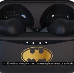 RS 125 Only on TheSpark Shop Batman Style Wireless BT Earbuds